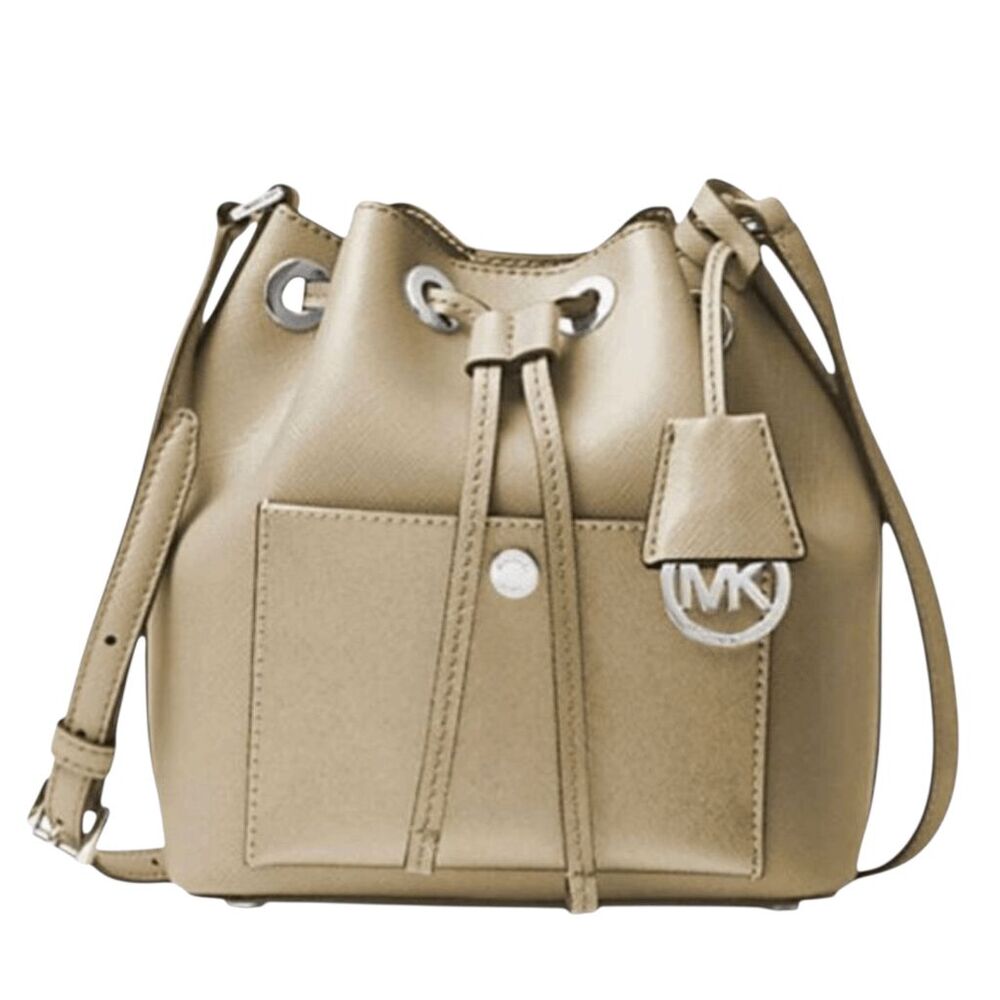 MICHAEL KORS Greenwich Saffiano Leather Bucket Bag Crossbody